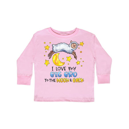 

Inktastic I Love my Big Bro to the Moon and Back Cute Sheep Gift Toddler Boy or Toddler Girl Long Sleeve T-Shirt