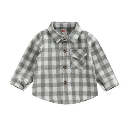 JDEFEG Kid Tee Shirt Boy Toddler Baby Boys Girls Plaid Jacket Long Sleeve Lapel Button Pocketed Shirts Coats Shacket Cardigan Tops T Shirts for Boys Cotton Grey 100
JDEFEG Kid Tee Shirt Boy Toddler Baby Boys Girls Plaid Jacket Long Sleeve Lapel Button Pocketed Shirts Coats Shacket Cardigan Tops T Shirts for Boys Cotton Grey 100