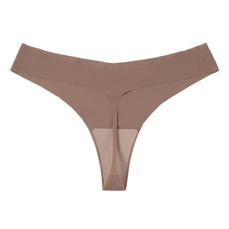 Women Panties Hot Girls Low Waist Panty Underwear Bikini Seamless Thongs Underwear Solid Nylon Ice Silk 2023