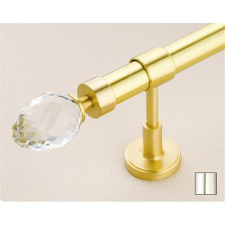 Febris 1046 Curtain Rod Set - 1 in. - Chrome - 63 in.