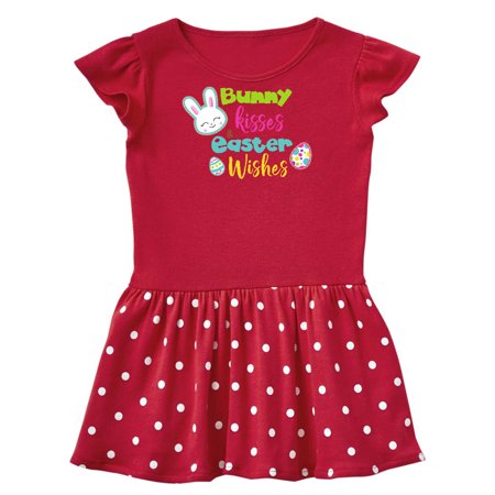 Inktastic Bunny Kisses Easter Wishes Bunny Easter Egg Gift Toddler Girl Dress
