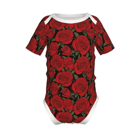Junzan Rose Flowers Print Short-Sleeve Baby Climbing Clothes Bodysuits for Infant One-Piece for Baby Boys & Girls Baby Clothes Baby Romper with Snap Closure-3 Months
Junzan Rose Flowers Print Short-Sleeve Baby Climbing Clothes Bodysuits for Infant One-Piece for Baby Boys & Girls Baby Clothes Baby Romper with Snap Closure-3 Months