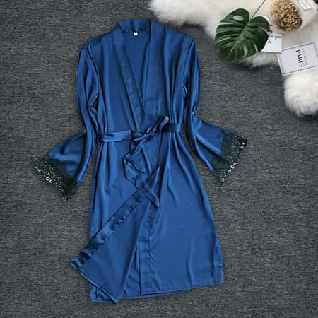 Lingerie for Women Women Satin Silk Sleepwear Pajamas Nightdress Lingerie Night Dress Blue
Lingerie for Women Women Satin Silk Sleepwear Pajamas Nightdress Lingerie Night Dress Blue