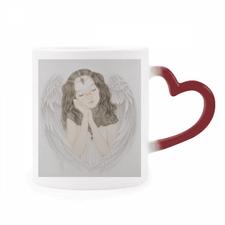 White Wing Pretty Girl Chinese Painting Heat Sensitive Mug Red Color Changing Stoneware Cup
White Wing Pretty Girl Chinese Painting Heat Sensitive Mug Red Color Changing Stoneware Cup