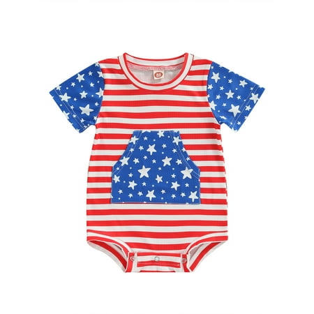 Newborn Infant Baby Girl Boy 4th of July Outfit Short Sleeve Romper Stripe Onesie Summer Bodysuit One Piece Jumpsuit
Newborn Infant Baby Girl Boy 4th of July Outfit Short Sleeve Romper Stripe Onesie Summer Bodysuit One Piece Jumpsuit
