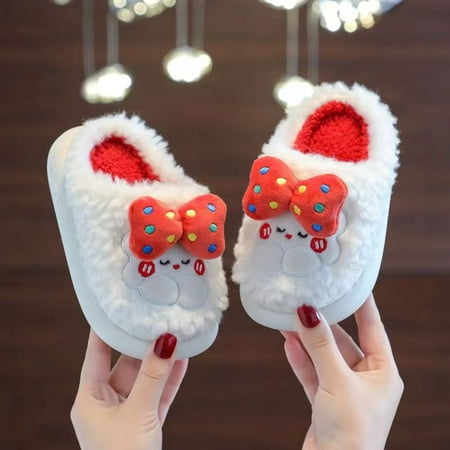 Girls Slipper Soft-soled Anti-slip Fleece Thermal Indoor Shoes With Bowknot Decor For Winter
Girls Slipper Soft-soled Anti-slip Fleece Thermal Indoor Shoes With Bowknot Decor For Winter