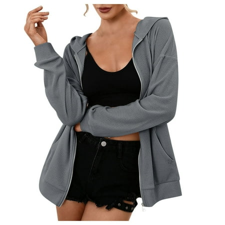 Hwmodou Women s Casual Jackets Long Sleeve Fashion Solid Color Hooded Coat Zipper Pocket Sweatshirt Top Coat Jackets For Women
Hwmodou Women s Casual Jackets Long Sleeve Fashion Solid Color Hooded Coat Zipper Pocket Sweatshirt Top Coat Jackets For Women