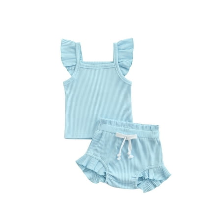 Carolilly Newborn Girl Summer 2-Piece Outfits Cotton Solid Color Flying Sleeve Romper + Elastic Drawstring Short Pants 0-2Y
Carolilly Newborn Girl Summer 2-Piece Outfits Cotton Solid Color Flying Sleeve Romper + Elastic Drawstring Short Pants 0-2Y