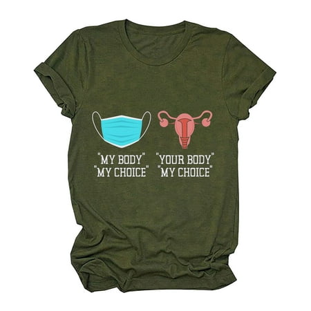 Moxiu Your Body My Choice T-shirts for Women Pro Choice Feminist Retro T-Shirt Summer Short Sleeve Round Neck Tee Top
Moxiu Your Body My Choice T-shirts for Women Pro Choice Feminist Retro T-Shirt Summer Short Sleeve Round Neck Tee Top