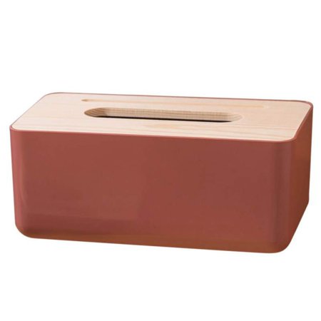 Tissue Holder Rectangular Tissue Box With Wooden Cover
