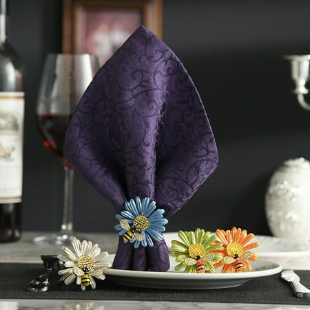 Hesroicy Home Decoration 4pcs Napkin Ring with Tear-resistant Alloy Flower Pattern Design Delicate Serviette Buckle for Bar/Home Decoration
Hesroicy Home Decoration 4pcs Napkin Ring with Tear-resistant Alloy Flower Pattern Design Delicate Serviette Buckle for Bar/Home Decoration