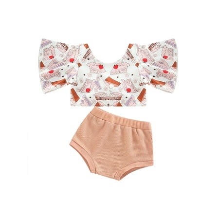 Bagilaanoe Toddler Baby Girl Short Sleeve Tops + Shorts Cake Flower Print Sweet 2pcs Summer Clothing
Bagilaanoe Toddler Baby Girl Short Sleeve Tops + Shorts Cake Flower Print Sweet 2pcs Summer Clothing