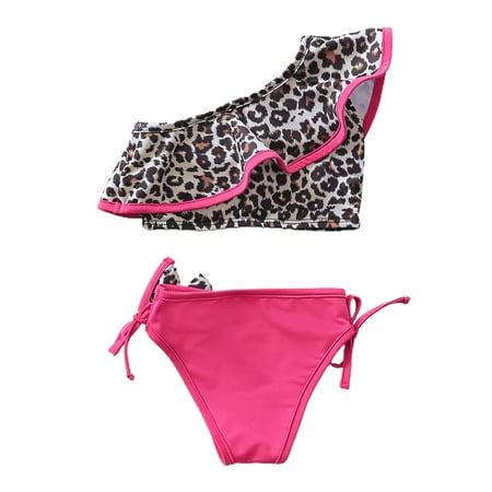 TheFound Toddler Baby Girl Two-Piece Bikini Set Slanted Shoulder Ruffle Leopard Print Bowknot Briefs Swimsuit
TheFound Toddler Baby Girl Two-Piece Bikini Set Slanted Shoulder Ruffle Leopard Print Bowknot Briefs Swimsuit