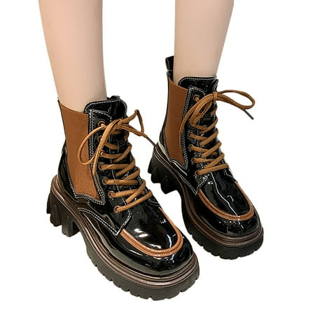 ASEIDFNSA Supportive Slippers for Women Womens Lace Up Boots Fashion Thick Heel Platform Boots Women Round Toe Lace Up Women Short Boots
ASEIDFNSA Supportive Slippers for Women Womens Lace Up Boots Fashion Thick Heel Platform Boots Women Round Toe Lace Up Women Short Boots
