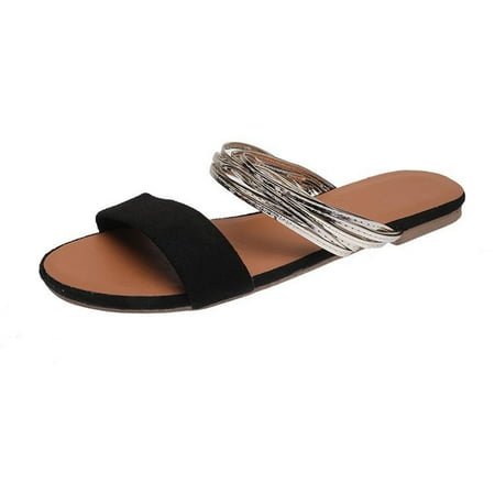 Rewenti Women s Flat Shoes Ladies Beach Sandals Summer Non-Slip Causal Slippers Black 5.5(36)
Rewenti Women s Flat Shoes Ladies Beach Sandals Summer Non-Slip Causal Slippers Black 5.5(36)