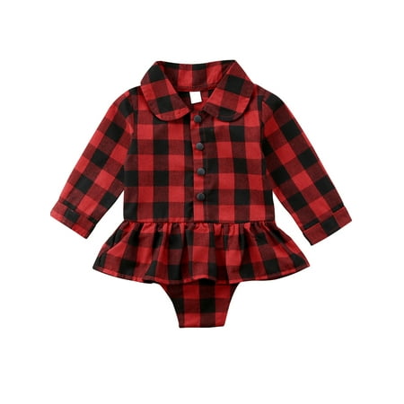 JYYYBF Christmas Newborn Baby Boy Girl Plaid Romper Ruffle Long Sleeve Button One-Piece Jumpsuit Bodysuit Fall Winter Clothes Set Red 0-6Months
JYYYBF Christmas Newborn Baby Boy Girl Plaid Romper Ruffle Long Sleeve Button One-Piece Jumpsuit Bodysuit Fall Winter Clothes Set Red 0-6Months