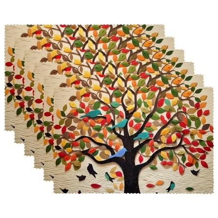 Placemats Set of 6 Washable Place Mats for Dining Table Art Painting Tree Fruit Leaves
Placemats Set of 6 Washable Place Mats for Dining Table Art Painting Tree Fruit Leaves