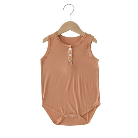 huanledash Baby Romper Toddlers Romper Solid Color Skin Friendly Elastic Baby Sleeveless Bodysuit for Summer
huanledash Baby Romper Toddlers Romper Solid Color Skin Friendly Elastic Baby Sleeveless Bodysuit for Summer