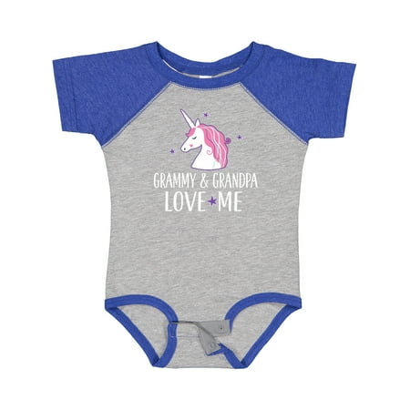 Inktastic Grammy and Grandpa Love Me Girl Unicorn Outfit Gift Baby Girl Bodysuit