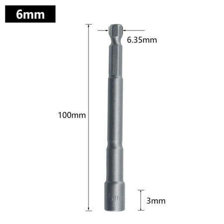RANMEI 100mm Long 6mm-19mm Hexagon Nut Driver Drill Bit Socket Wrench Extension Sleeve
RANMEI 100mm Long 6mm-19mm Hexagon Nut Driver Drill Bit Socket Wrench Extension Sleeve