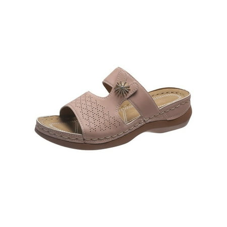 Difumos Ladies Comfortable Slip On Wedge Sandals Cozy Hollow Out Platform Shoes Beach Open Toe Fashion Slides Pink 7
Difumos Ladies Comfortable Slip On Wedge Sandals Cozy Hollow Out Platform Shoes Beach Open Toe Fashion Slides Pink 7