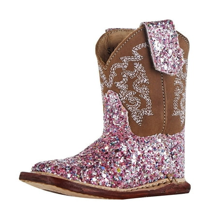 Roper Footwear Boys NRS Exclusive Infant Pink Glitter Boot 4 Multi