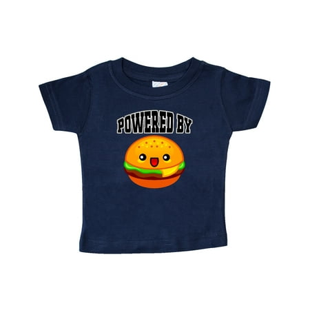 Inktastic Hamburger Powered by Burgers Gift Baby Boy or Baby Girl T-Shirt