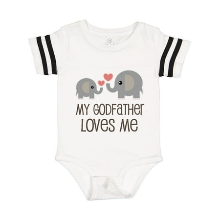 Inktastic My Godfather Loves Me Godson Gift Baby Boy or Baby Girl Bodysuit