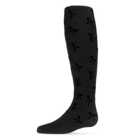 MeMoi Flocked Sassy Bow Tights - Girls - Female