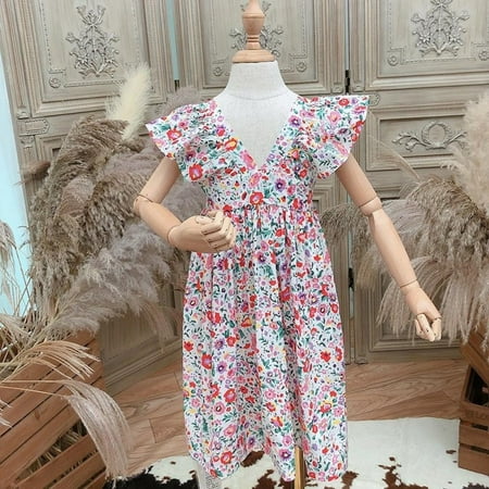 Girl Dress Princess Fairy Floral Dress Kid Summer Clothing For Girl Ruffled Sleeveless Holiday Beach Party Wedding Sundress
Girl Dress Princess Fairy Floral Dress Kid Summer Clothing For Girl Ruffled Sleeveless Holiday Beach Party Wedding Sundress