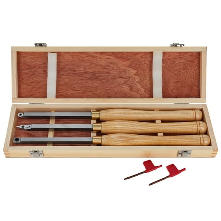 ABN Woodturning Carbide Lathe Tools - 3pc Carbide Tip Wood Turning Tools