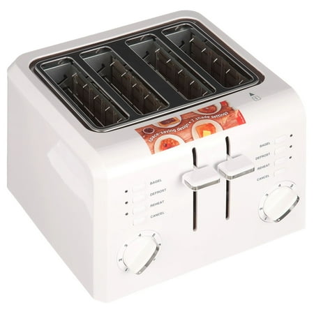 Toasters 4 Slice Compact Plastic Toaster