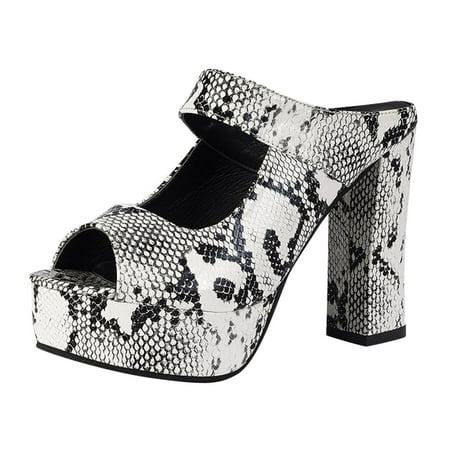 Aompmsdx Fashion Spring And Summer Women Sandals Thick High Heeled Fish Mouth Peep Toe Solid Color Snake Patternelegant Woman Heeled Shoes
Aompmsdx Fashion Spring And Summer Women Sandals Thick High Heeled Fish Mouth Peep Toe Solid Color Snake Patternelegant Woman Heeled Shoes