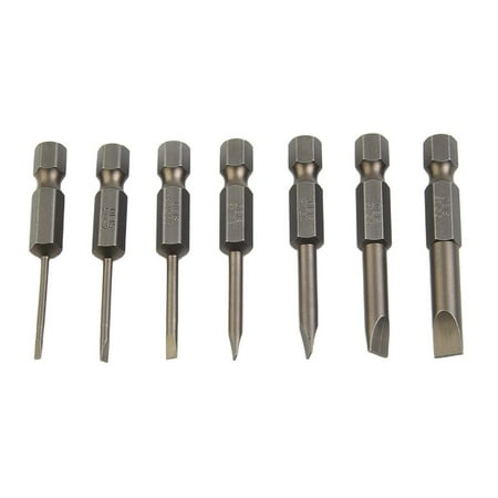 GLFILL 7Pcs/Set 50mm Flat Head Slotted Tip Magnetic Screwdrivers Bits 1.6-6.0mm
GLFILL 7Pcs/Set 50mm Flat Head Slotted Tip Magnetic Screwdrivers Bits 1.6-6.0mm