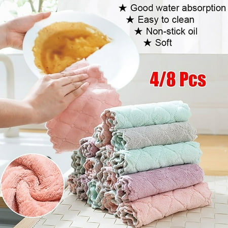 LA TALUS Kitchen Bathroom Non-stick Oil Soft Strong Absorbent Cleaning Cloth Dish Towel Pink Grey 8pcs
LA TALUS Kitchen Bathroom Non-stick Oil Soft Strong Absorbent Cleaning Cloth Dish Towel Pink Grey 8pcs