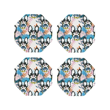 Drink Coasters Set of 4 Bohemian Cute French Bulldog Leather Coasters for Coffee Table Protector Heat Resistant Cute Coasters for Home Decor Housewarming Gifts Bar Kitchen 4 Inch Octagon
Drink Coasters Set of 4 Bohemian Cute French Bulldog Leather Coasters for Coffee Table Protector Heat Resistant Cute Coasters for Home Decor Housewarming Gifts Bar Kitchen 4 Inch Octagon