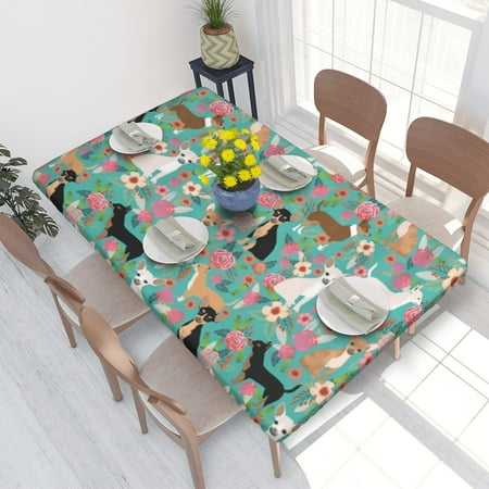 Home Deluxe Tablecloth Terrier Florals Dog Breed Fabric Blue Waterproof Elastic Rim Edged Table Cover- For Christmas Parties And Picnics 4ft
Home Deluxe Tablecloth Terrier Florals Dog Breed Fabric Blue Waterproof Elastic Rim Edged Table Cover- For Christmas Parties And Picnics 4ft