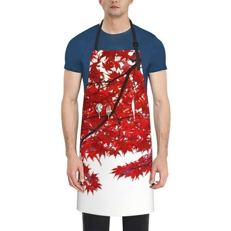Xecao Red Maple Leaf Print Kitchen Cooking Aprons Waterproof Adjustable Bib Aprons with 2 Pockets for Women Men Chef
Xecao Red Maple Leaf Print Kitchen Cooking Aprons Waterproof Adjustable Bib Aprons with 2 Pockets for Women Men Chef