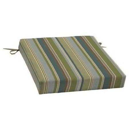 Better Homes and Gardens Outdoor Patio Dining Seat Cushion, Blue Green Stripe