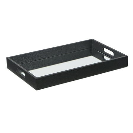 Cheungs Black Raised Bubble Tray With Bevelled Mirror