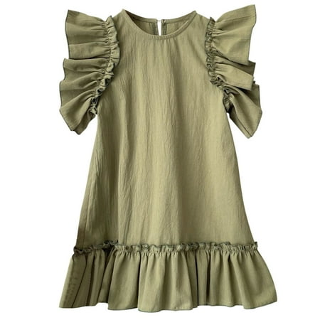 Infant Baby Girls Dresses Solid Color Short Sleeve O-Neck Summer Cotton Loose Fit Princess Fashion Suitable For Aged 1 To 6 Years Wedding Stylish Holiday Dress
Infant Baby Girls Dresses Solid Color Short Sleeve O-Neck Summer Cotton Loose Fit Princess Fashion Suitable For Aged 1 To 6 Years Wedding Stylish Holiday Dress