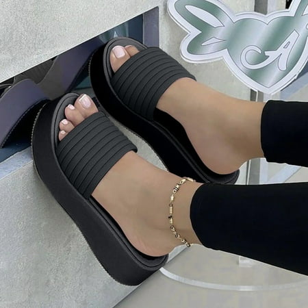Zunfeo Womens Flat Slide Sandals- Thick Bottoms Fashion Casual Outdoor Beach Slippers Open Toe Sandals Couple Slippers Black 6
Zunfeo Womens Flat Slide Sandals- Thick Bottoms Fashion Casual Outdoor Beach Slippers Open Toe Sandals Couple Slippers Black 6
