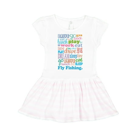 Inktastic Live Dream Fly Fishing Gift Toddler Girl Dress