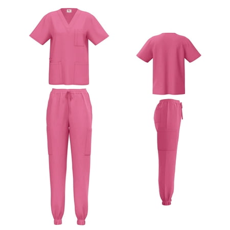 Unisex STRETCH Jogger Scrub Set Solid V-Neck Top Men Women Jogger Nurse Uniform
Unisex STRETCH Jogger Scrub Set Solid V-Neck Top Men Women Jogger Nurse Uniform