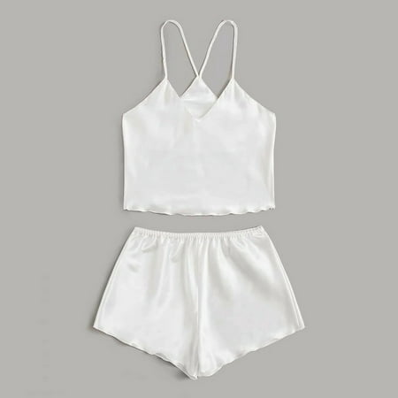 Pxiakgy lingerie for women Women -Lingerie Sleepwear Satin Silk Lace Up Nightwear Pajamas Set White + M
Pxiakgy lingerie for women Women -Lingerie Sleepwear Satin Silk Lace Up Nightwear Pajamas Set White + M