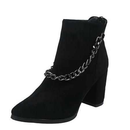 Boots for Women Clearance Deals! Verugu Western Cowboy Chunky Heel Ankle Booties Ankle Boots for Women Women s Pointed Comfy Casual Shoes Solid Comfortable Middle Heeled Short Boots Shoes Black 36 
Boots for Women Clearance Deals! Verugu Western Cowboy Chunky Heel Ankle Booties Ankle Boots for Women Women s Pointed Comfy Casual Shoes Solid Comfortable Middle Heeled Short Boots Shoes Black 36
