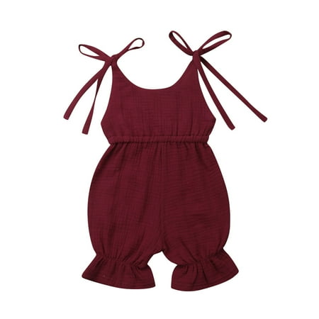 Canrulo Newborn Baby Girls Solid Romper Kids Suspender Pants Toddler Jumpsuit Playsuit Sunsuit Wine Red 18-24 Months
Canrulo Newborn Baby Girls Solid Romper Kids Suspender Pants Toddler Jumpsuit Playsuit Sunsuit Wine Red 18-24 Months