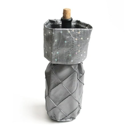 Silvery Craft Pintuck Faux Silk Wine Bottle Bag Sequin Sparkle Decor Christmas Candy Gift Bag P2884
Silvery Craft Pintuck Faux Silk Wine Bottle Bag Sequin Sparkle Decor Christmas Candy Gift Bag P2884