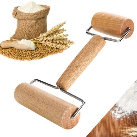 Pastry Wooden Rolling Pin Pizza Dough Roller Home Kitchen Pie Bread Baking Tool.
