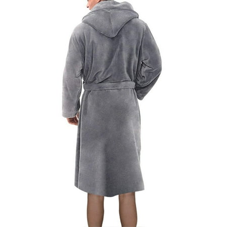Women s Sleepwear Men s Winter Plush Lengthened Shawl Bathrobe Home Clothes Long Sleeved Robe Coat